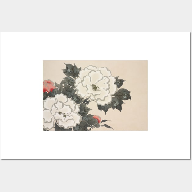 Flowers painting, japanese art, asian rose Wall Art by T-SHIRT-2020